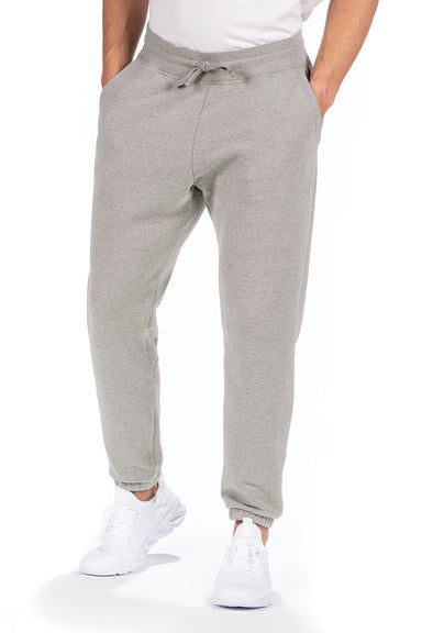 Next Level 9803 Mens Fleece Sweatpants w/ Pockets Heather Grey Model Front