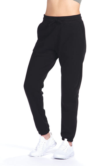 Next Level 9803 Mens Fleece Sweatpants w/ Pockets Black Model Front