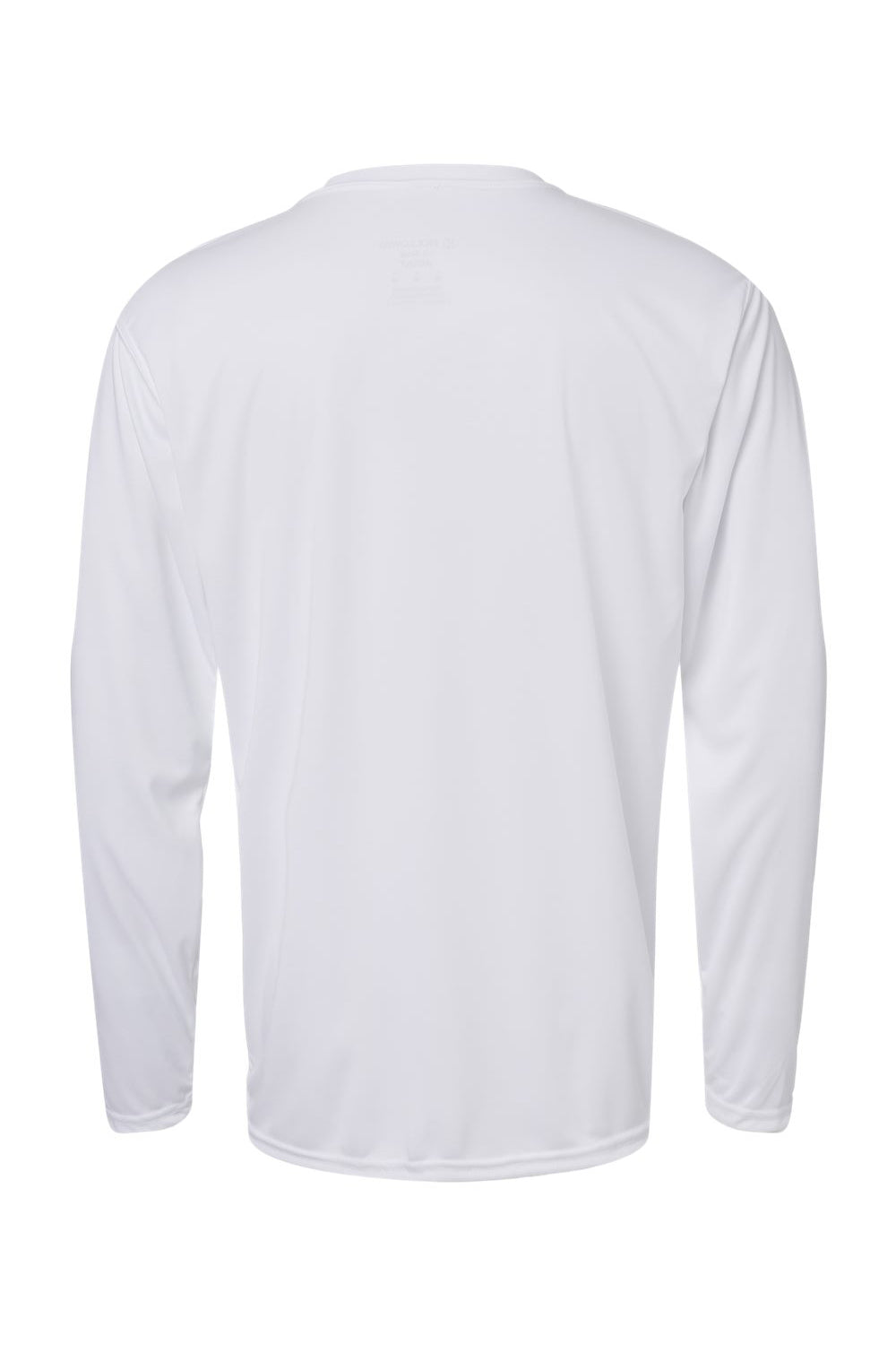 Holloway 222822 Mens Momentum Long Sleeve Crewneck T-Shirt White Flat Back