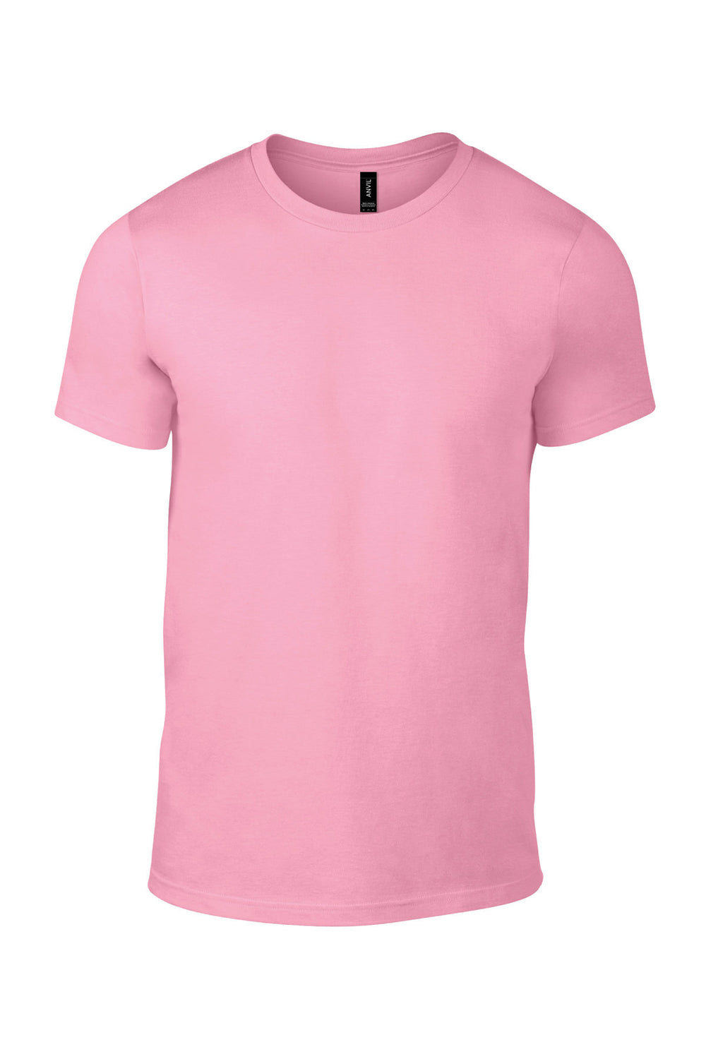 Gildan 980 Mens Short Sleeve Crewneck T-Shirt Charity Pink Flat Front