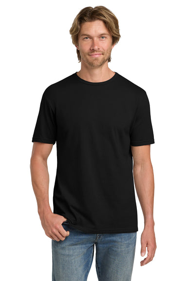 Gildan 980 Mens Short Sleeve Crewneck T-Shirt Black Model Front