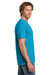 Gildan 980 Mens Short Sleeve Crewneck T-Shirt Caribbean Blue Model Side