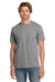 Gildan 980 Mens Short Sleeve Crewneck T-Shirt Heather Graphite Grey Model Front