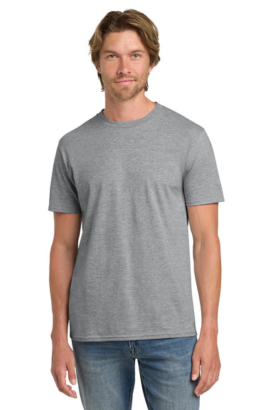 Gildan 980 Mens Short Sleeve Crewneck T-Shirt Heather Grey Model Front