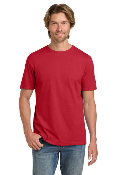 Gildan 980 Mens Short Sleeve Crewneck T-Shirt Red Model Front