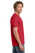 Gildan 980 Mens Short Sleeve Crewneck T-Shirt Red Model Side