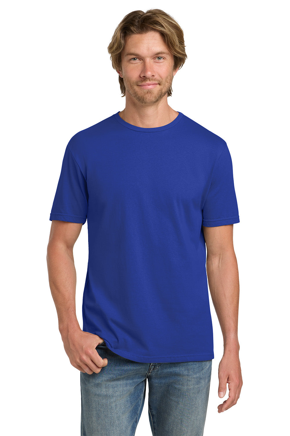 Gildan 980 Mens Short Sleeve Crewneck T-Shirt Royal Blue Model Front