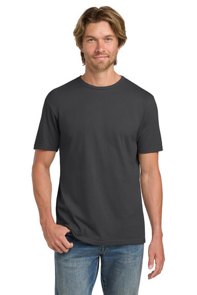 Gildan 980 Mens Short Sleeve Crewneck T-Shirt Smoke Grey Model Front