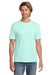 Gildan 980 Mens Short Sleeve Crewneck T-Shirt Teal Ice Blue Model Front