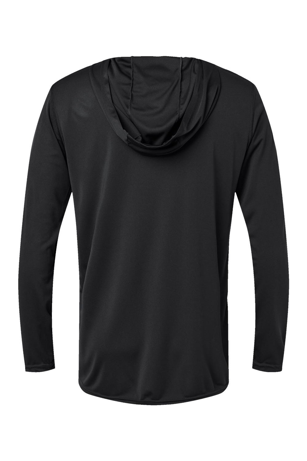 Holloway 222830 Mens Momentum Hooded Long Sleeve T-Shirt Hoodie Black Flat Back