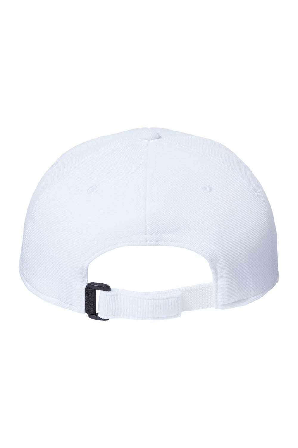 Atlantis Headwear SAND Mens Sustainable Performance Adjustable Hat White Flat Back