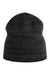 Atlantis Headwear SHINE Mens Sustainable Reflective Beanie Black Flat Front