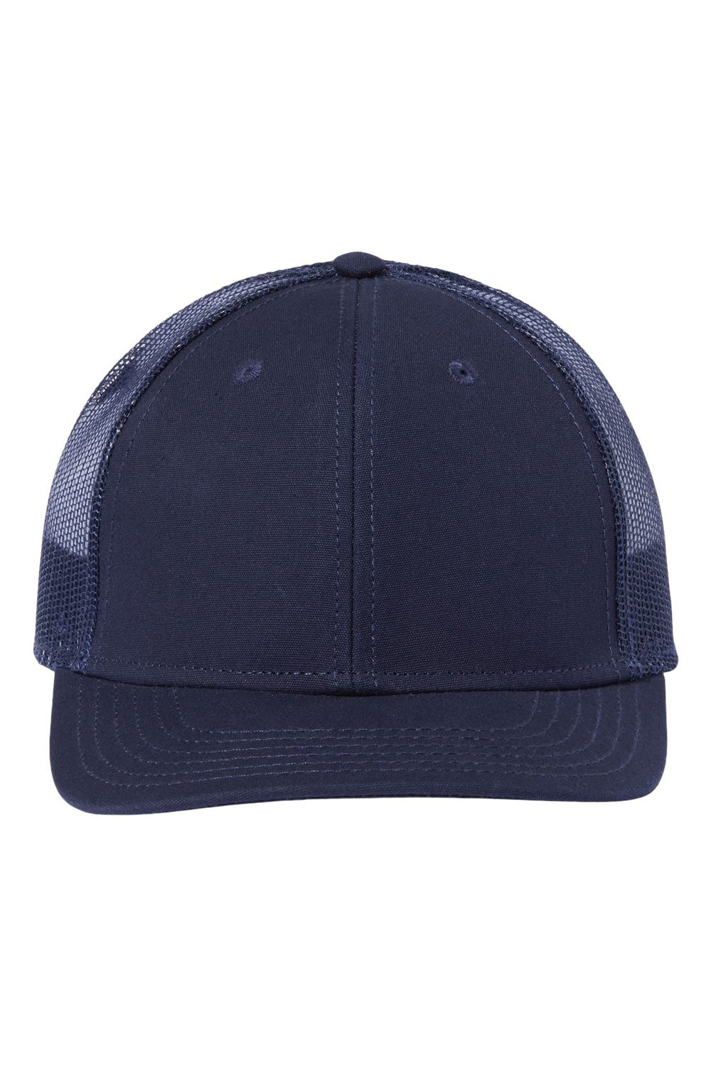 Atlantis Headwear RETH Mens Sustainable Recycled Three Snapback Trucker Hat Navy Blue/Navy Flat Front