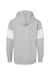 MV Sport 22709 Mens Classic Fleece Colorblocked Hooded Sweatshirt Hoodie Heather Grey Flat Back