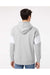 MV Sport 22709 Mens Classic Fleece Colorblocked Hooded Sweatshirt Hoodie Heather Grey Model Back