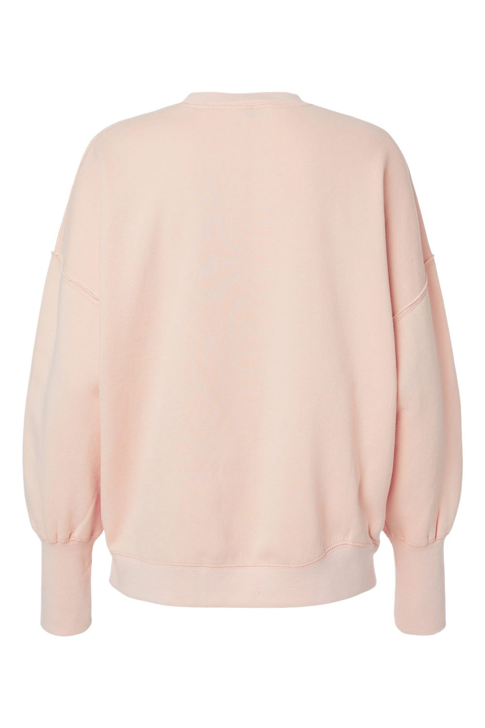 MV Sport W22712 Womens Sueded Fleece Crewneck Sweatshirt Cameo Pink Flat Back