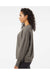 MV Sport W22712 Womens Sueded Fleece Crewneck Sweatshirt Charcoal Grey Model Side