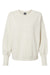 MV Sport W22712 Womens Sueded Fleece Crewneck Sweatshirt Oatmeal Flat Front