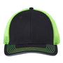 Dri Duck Mens Hudson Brights Moisture Wicking Snapback Hat - Black/Neon Yellow - NEW