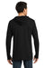 Gildan 987/987AN Mens Long Sleeve Hooded T-Shirt Hoodie Black/Dark Grey Model Back