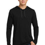 Gildan Mens Long Sleeve Hooded T-Shirt Hoodie - Black/Dark Grey