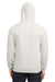 Jerzees 98CR Mens NuBlend Fleece Pill Resistant Billboard Hooded Sweatshirt Hoodie w/ Pouch Pocket Heather Oatmeal/White Model Back