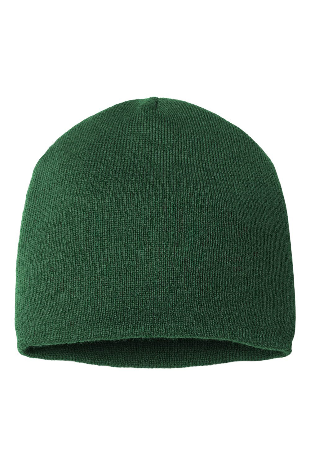 Cap America TKN28 Mens USA Made Cuffed Knit Beanie Forest Green Flat Front