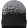 Cap America Mens USA Made Static Cuffed Beanie - Black/Heather Grey - NEW