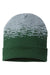 Cap America RKS12 Mens USA Made Static Cuffed Beanie Forest Green/Heather Grey Flat Front