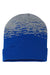 Cap America RKS12 Mens USA Made Static Cuffed Beanie True Royal Blue/Heather Grey Flat Front