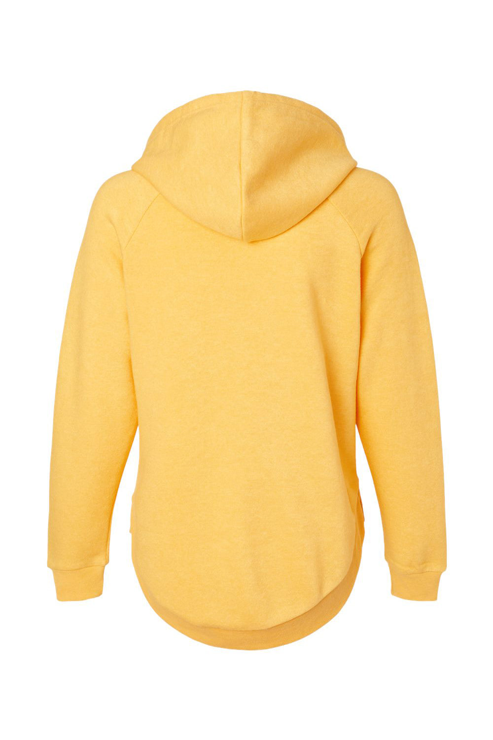 MV Sport W20172 Womens Jordan Angel Fleece Hooded Sweatshirt Hoodie Sunglow Yellow Flat Back