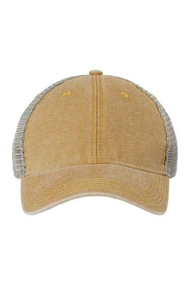 Legacy DTA Mens Dashboard Trucker Hat Khaki/Grey Flat Front