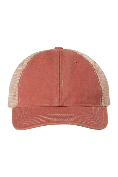 Legacy OFA Mens Old Favorite Trucker Hat Nantucket Red/Khaki Flat Front