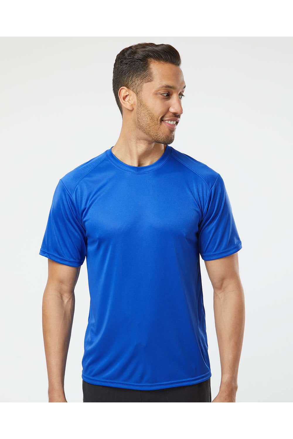 Paragon 200 Mens Islander Performance Short Sleeve Crewneck T-Shirt Royal Blue Model Front