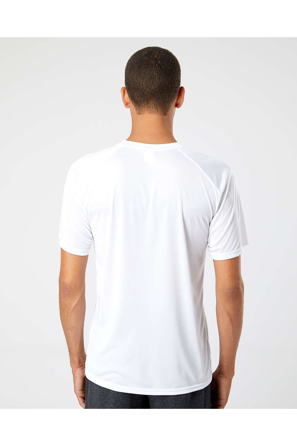 Paragon 200 Mens Islander Performance Short Sleeve Crewneck T-Shirt White Model Back