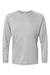 Paragon 210 Mens Islander Performance Long Sleeve Crewneck T-Shirt Medium Grey Flat Front