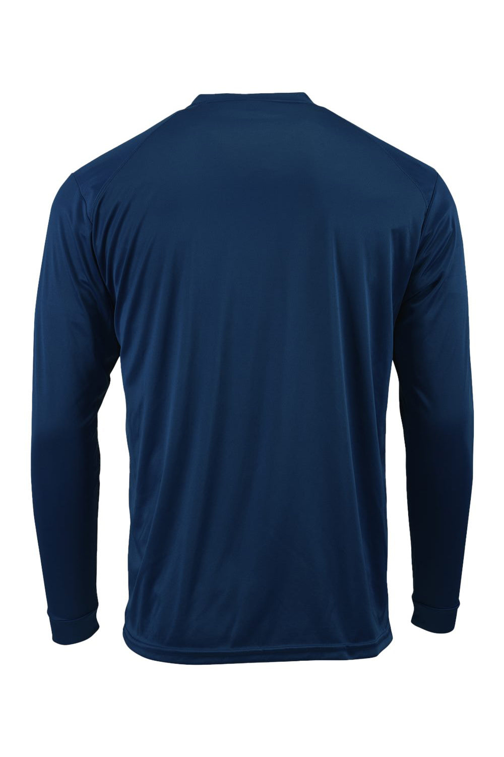 Paragon 210 Mens Islander Performance Long Sleeve Crewneck T-Shirt Navy Blue Flat Back