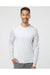 Paragon 216 Mens Cayman Performance Camo Colorblocked Long Sleeve Crewneck T-Shirt White Model Front