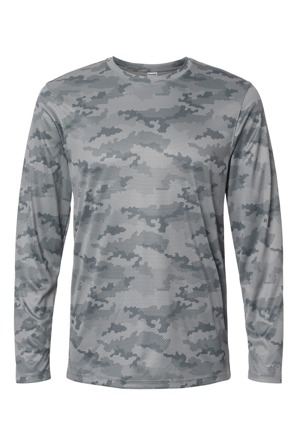 Paragon 217 Mens Pompano Performance Camo Long Sleeve Crewneck T-Shirt Medium Grey Flat Front