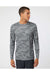 Paragon 217 Mens Pompano Performance Camo Long Sleeve Crewneck T-Shirt Medium Grey Model Front