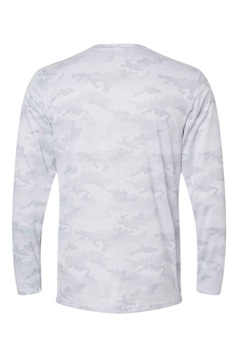 Paragon 217 Mens Pompano Performance Camo Long Sleeve Crewneck T-Shirt White Flat Back