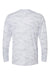 Paragon 217 Mens Pompano Performance Camo Long Sleeve Crewneck T-Shirt White Flat Back