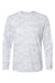 Paragon 217 Mens Pompano Performance Camo Long Sleeve Crewneck T-Shirt White Flat Front