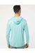 Paragon 220 Mens Bahama Performance Long Sleeve Hooded T-Shirt Hoodie Aqua Blue Model Back