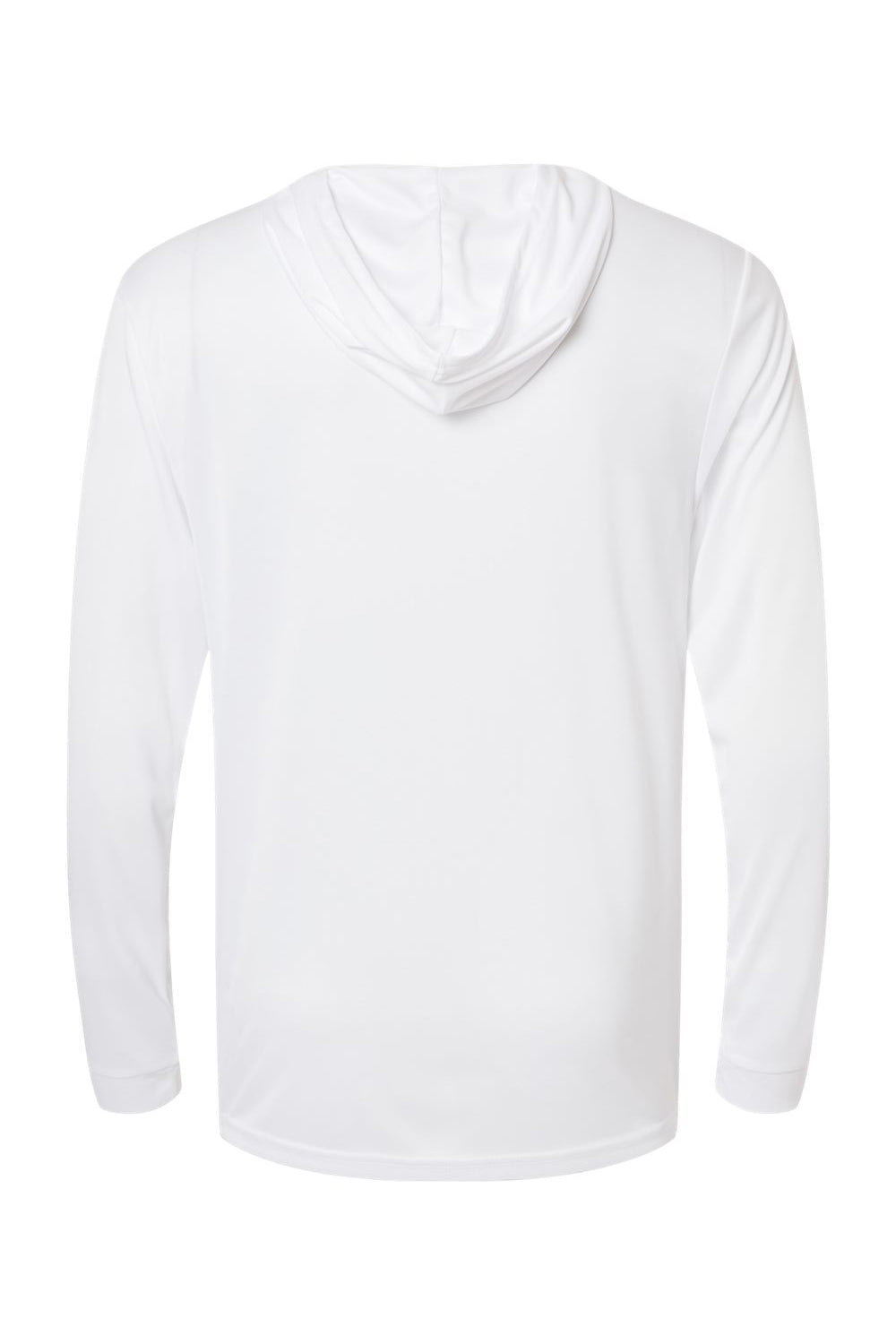 Paragon 220 Mens Bahama Performance Long Sleeve Hooded T-Shirt Hoodie White Flat Back