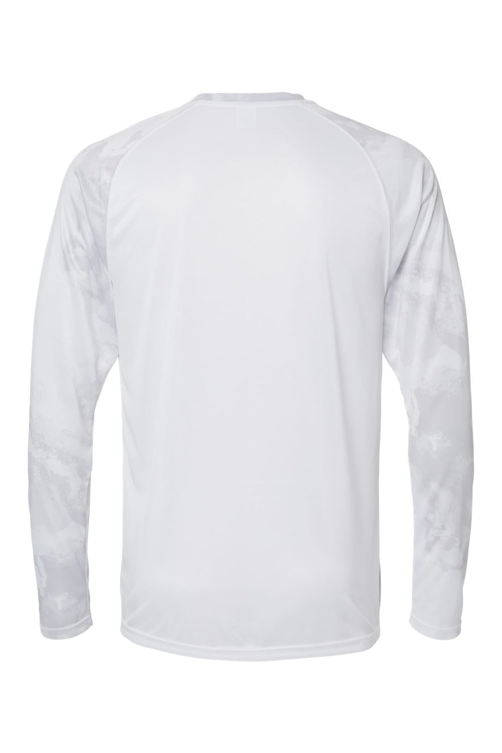 Paragon 228 Mens Cabo Camo Performance Long Sleeve Crewneck T-Shirt White Flat Back