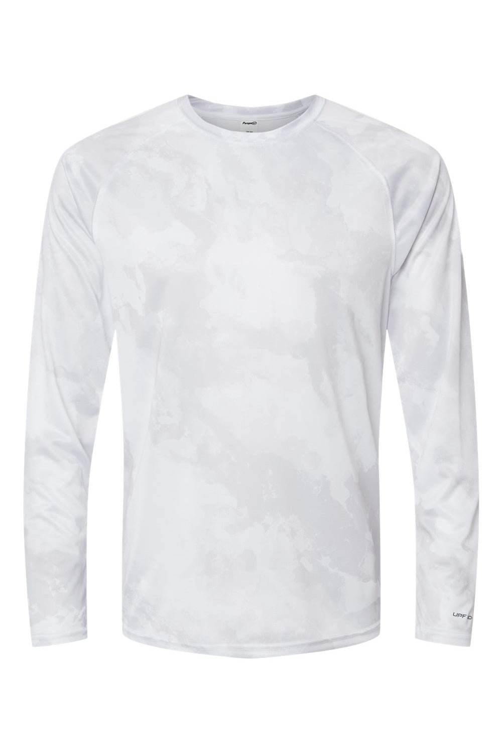 Paragon 228 Mens Cabo Camo Performance Long Sleeve Crewneck T-Shirt White Flat Front