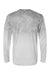 Paragon 229 Mens Montauk Oceanic Fade Performance Long Sleeve Crewneck T-Shirt Aluminum Grey Flat Back