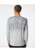 Paragon 229 Mens Montauk Oceanic Fade Performance Long Sleeve Crewneck T-Shirt Aluminum Grey Model Back