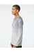 Paragon 229 Mens Montauk Oceanic Fade Performance Long Sleeve Crewneck T-Shirt Aluminum Grey Model Side